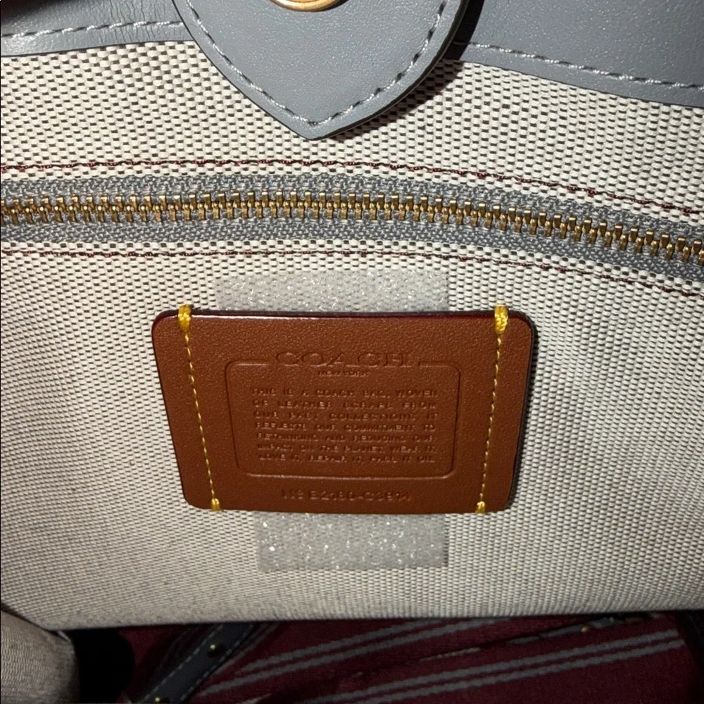 Coach Field Tote in Upwoven Leather, C3914, NWT